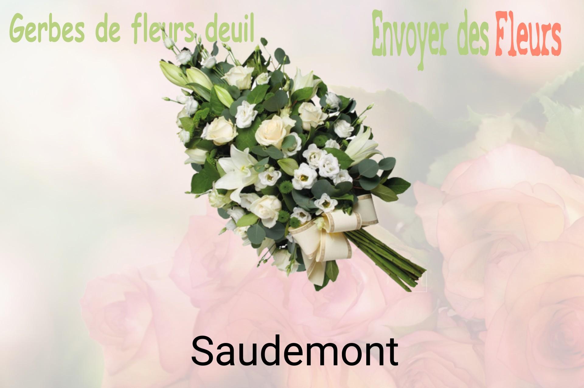 Gerbe de fleurs de deuil livrée à Saudemont